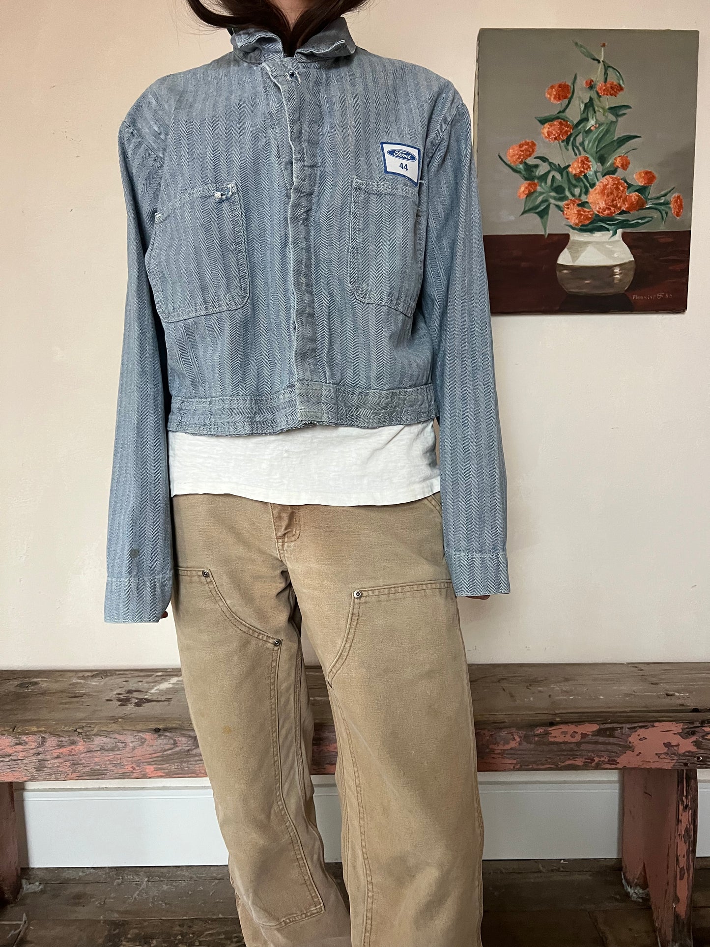 Cropped Ford Twill Coveralls Jacket