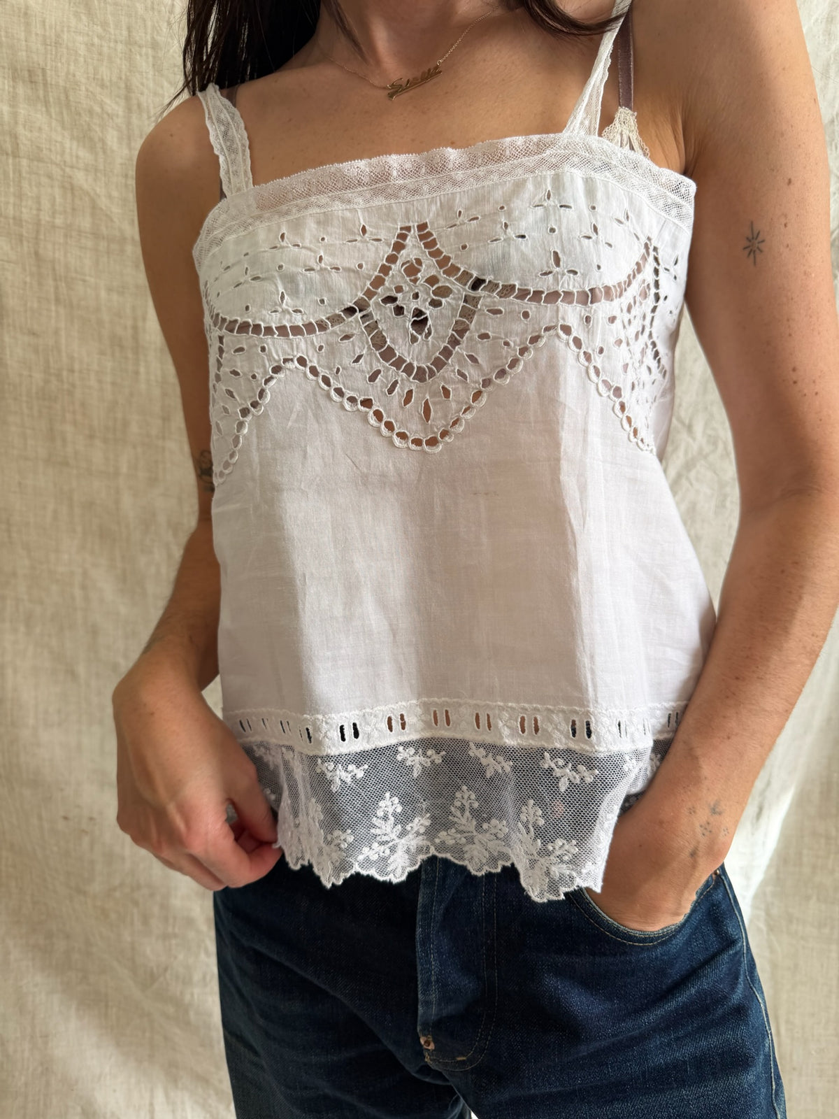 Antique French Lace Cami 01