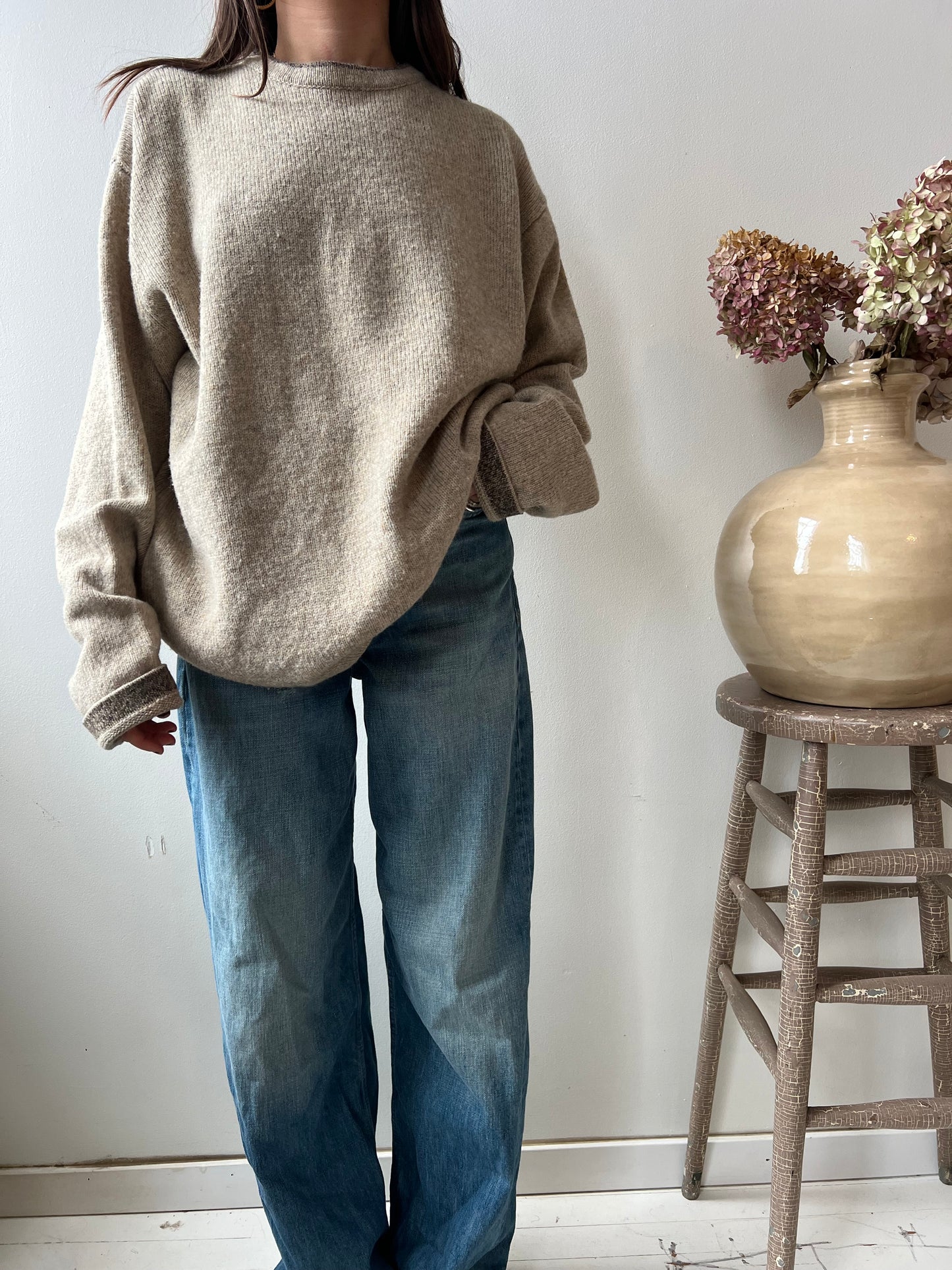 Khaki Heather Woolrich Pullover