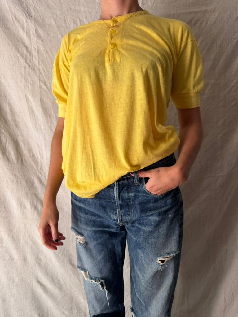 Yellow Henley Tee