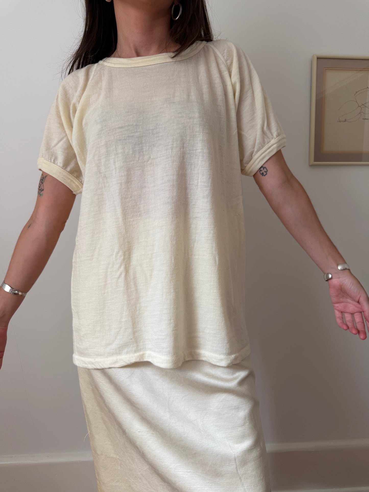 Butter Yellow Wool Tee