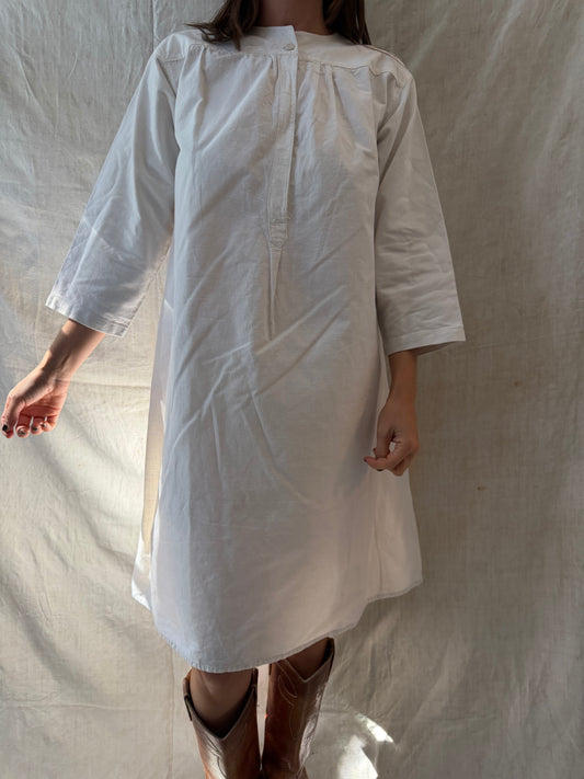 3/4 Length Sleeve Antique Cotton Smock
