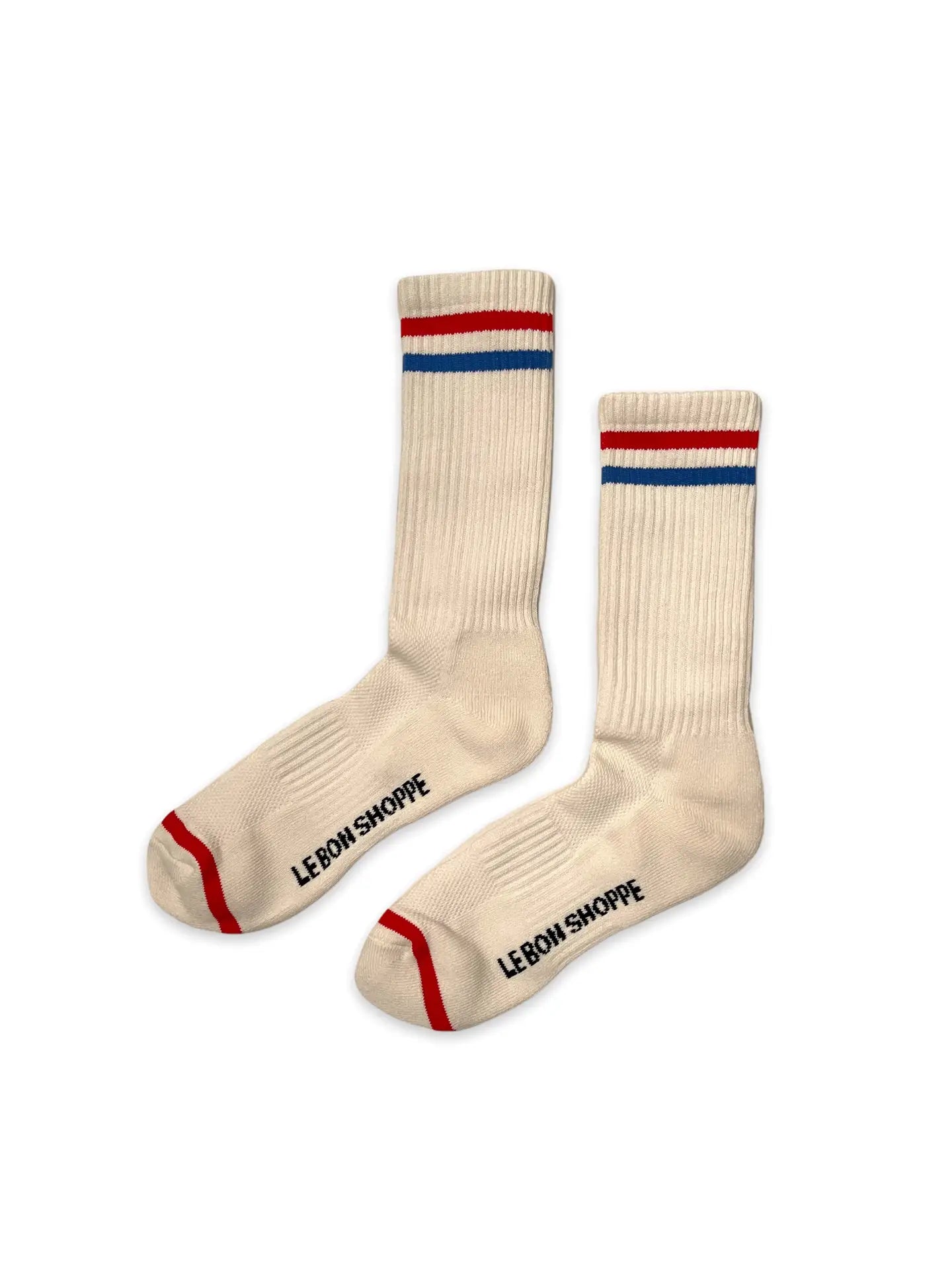 Extended Boyfriend Socks in Milk by Le Bon Shoppe