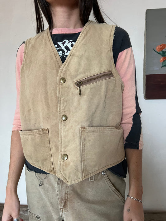 Faux Shearling Workwear Vest