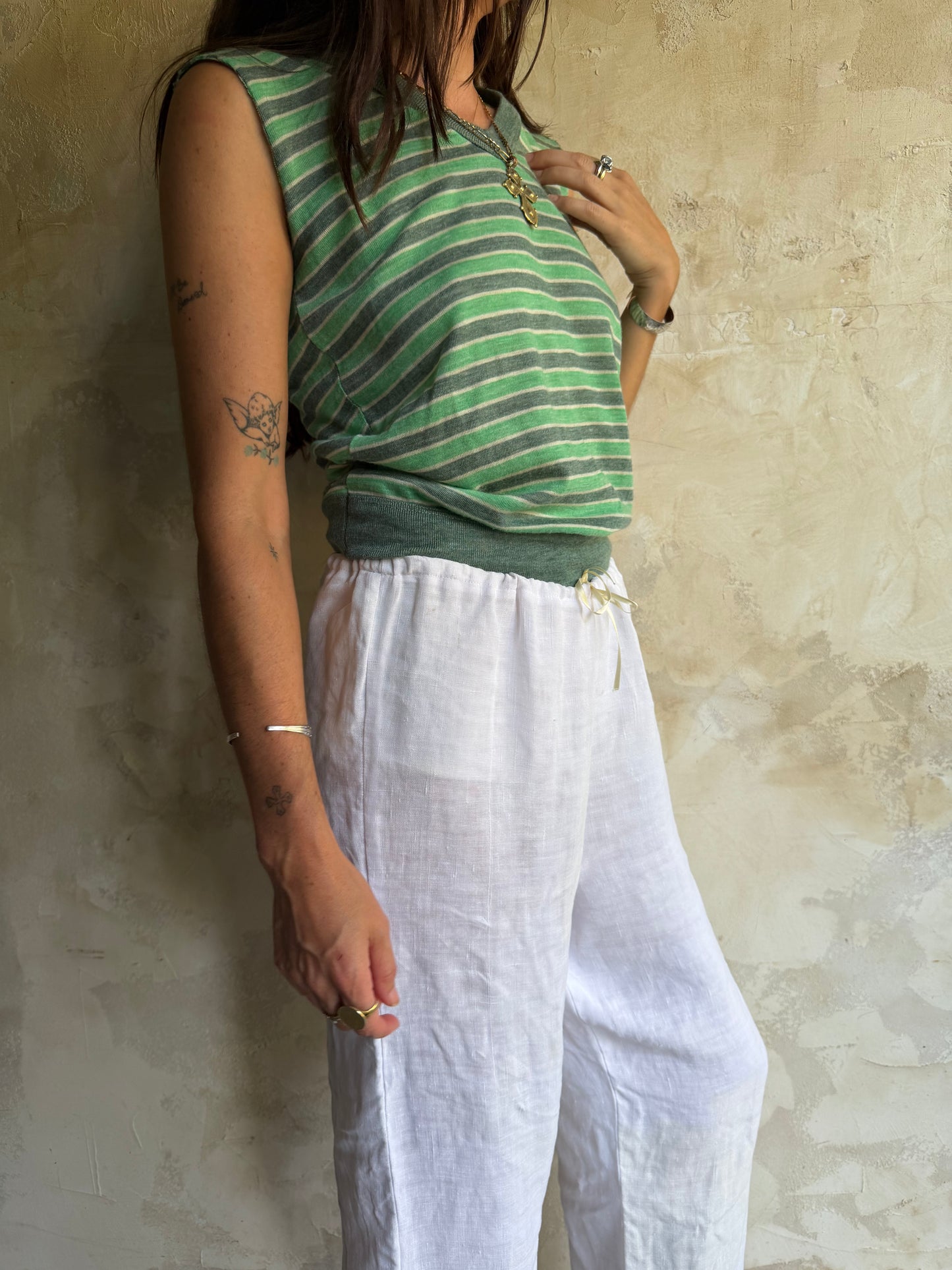 70s Green Striped Tank