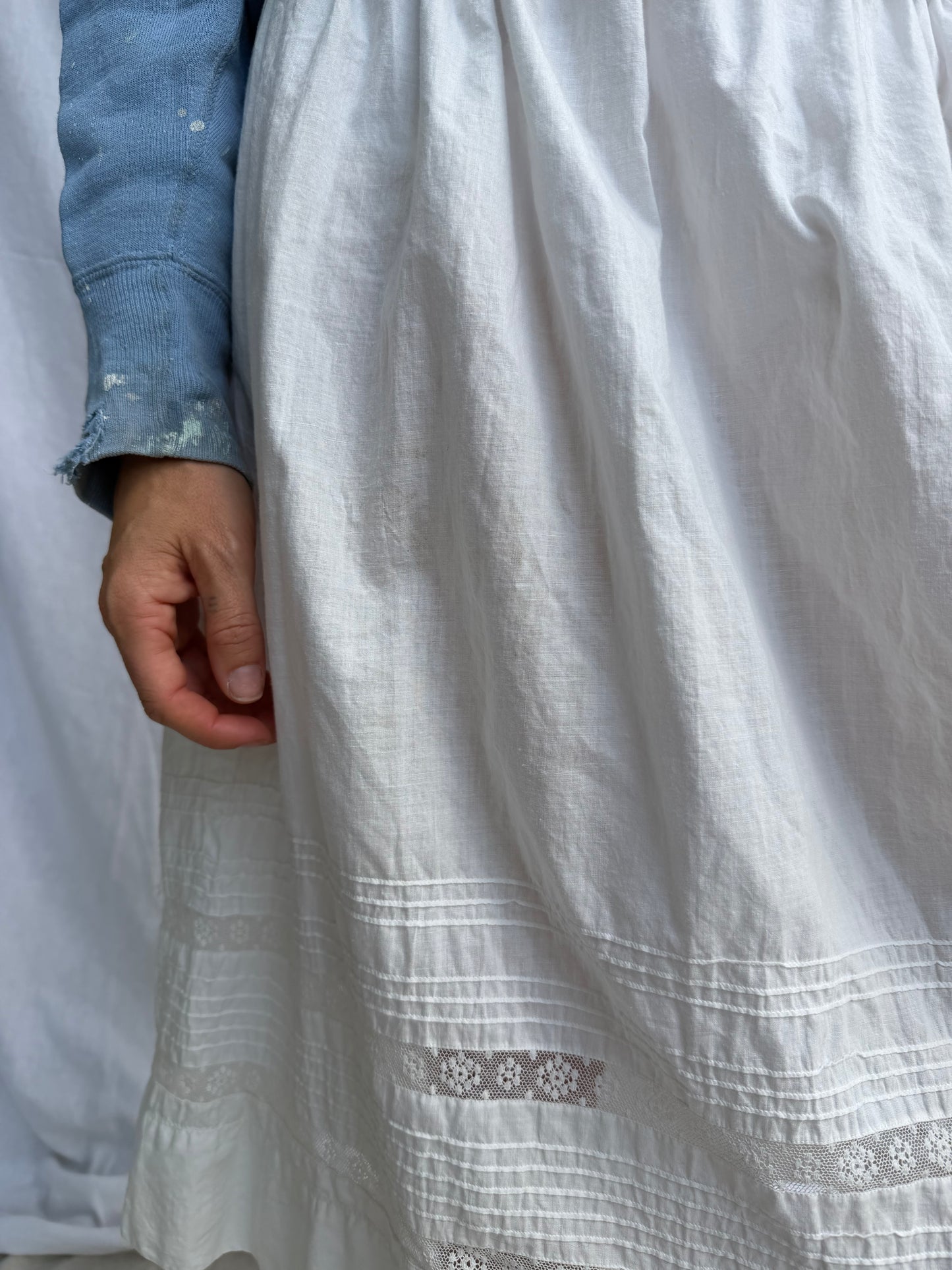 Reworked Antique Christening Gown Skirt 01