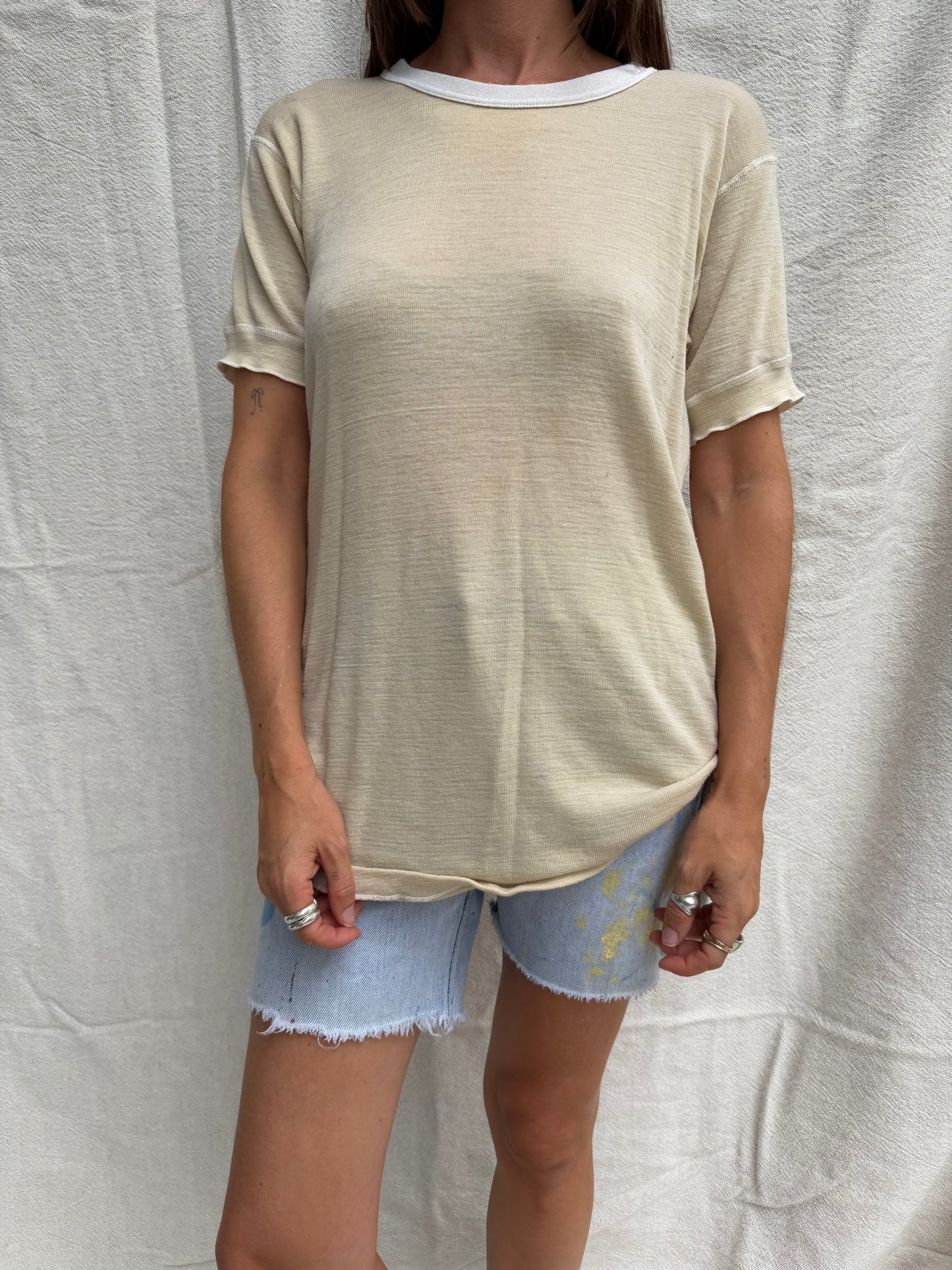 Cream Wool Undershirt