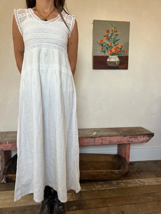 Antique White Lace Dress
