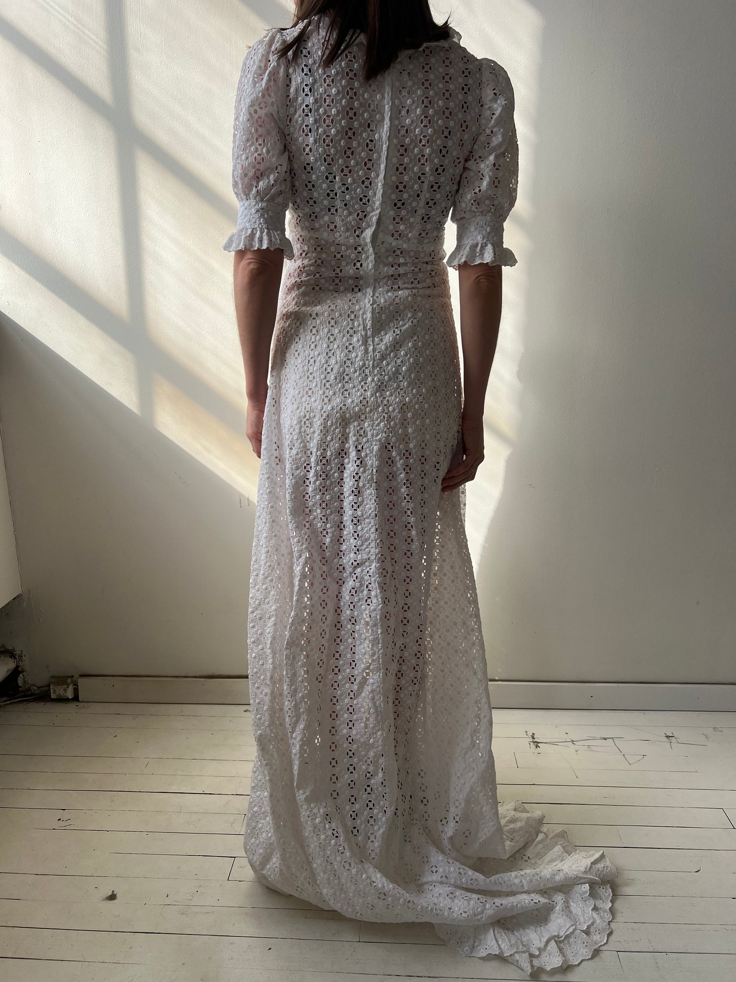 Cotton Eyelet Wedding Dress