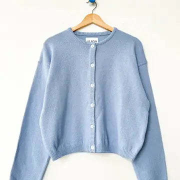 Cotton Leila Cardigan in Cornflower By Le Bon Shoppe