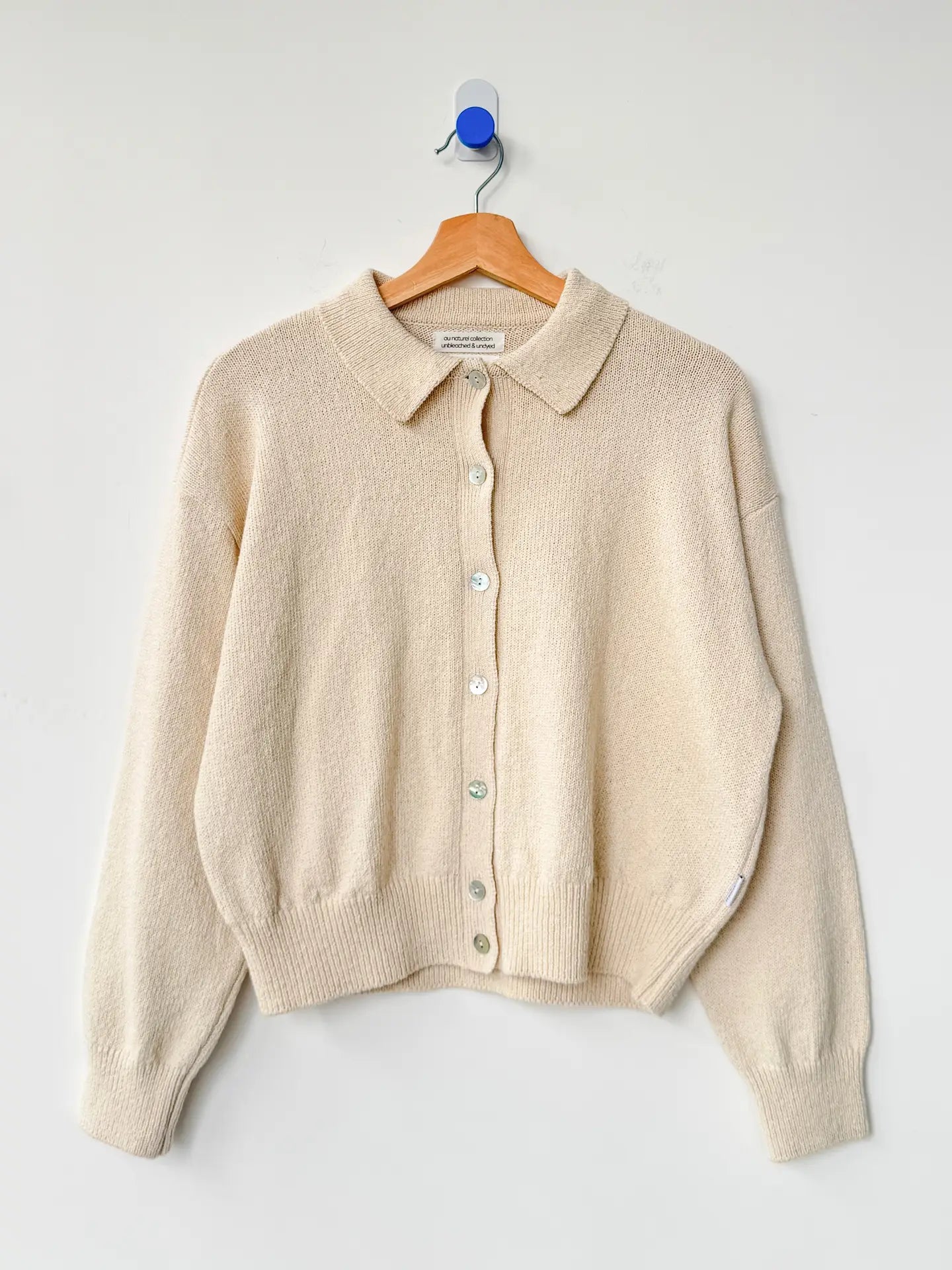 The Club Cardigan in Naturel By Le Bon Shoppe