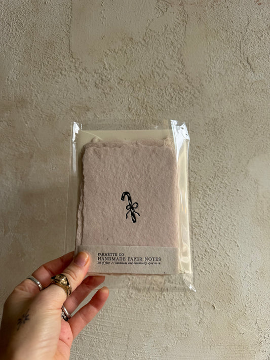 Candy Cane Note Card (set of 4) Card by Farmette