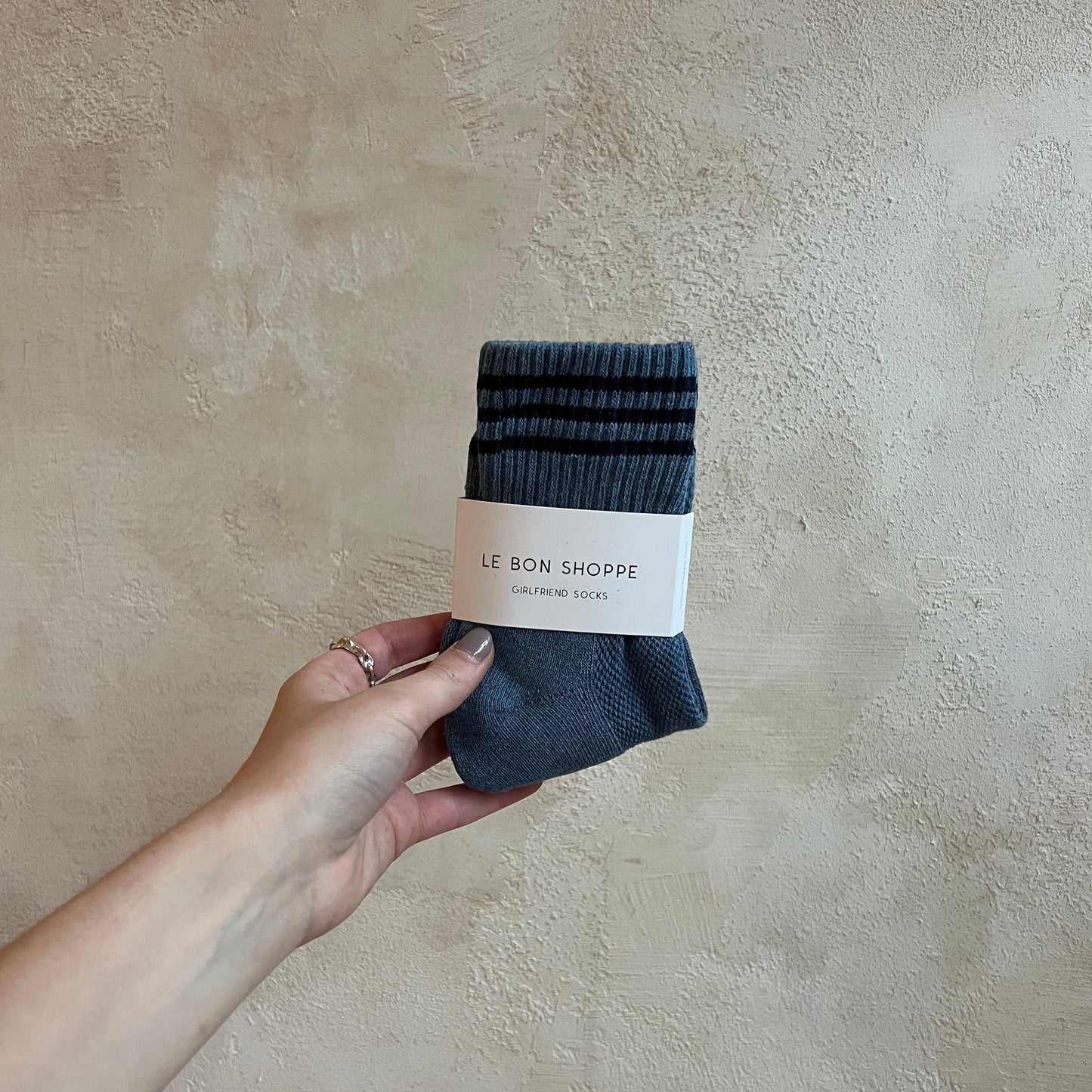 Girlfriend Socks in Indigo by Le Bon Shoppe