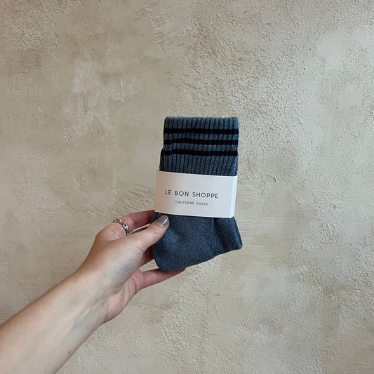 Girlfriend Socks in Indigo by Le Bon Shoppe