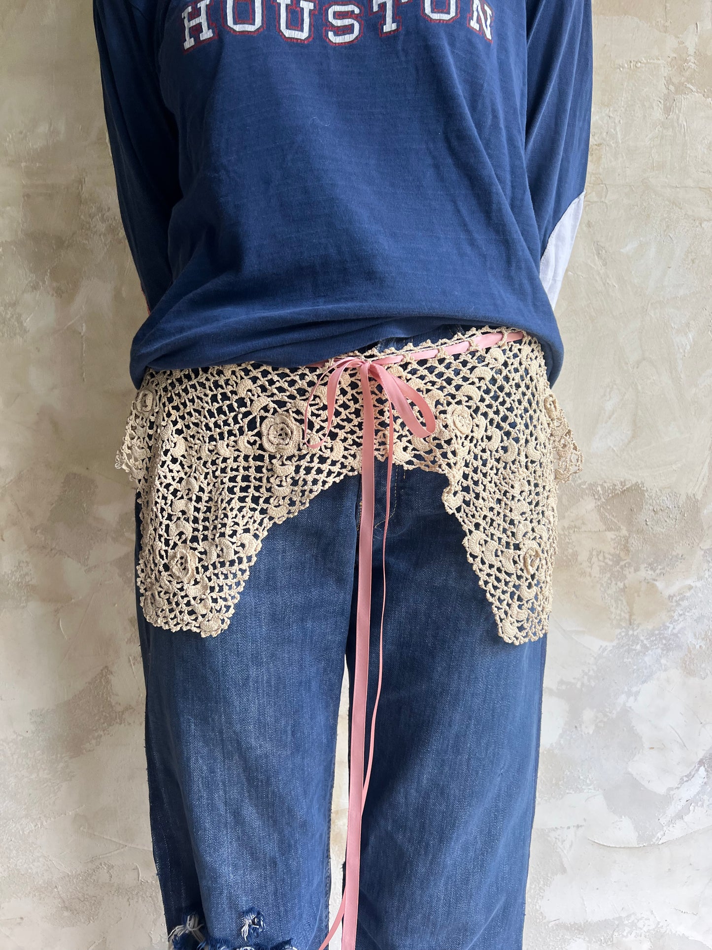 Antique Crochet Waist Accessory