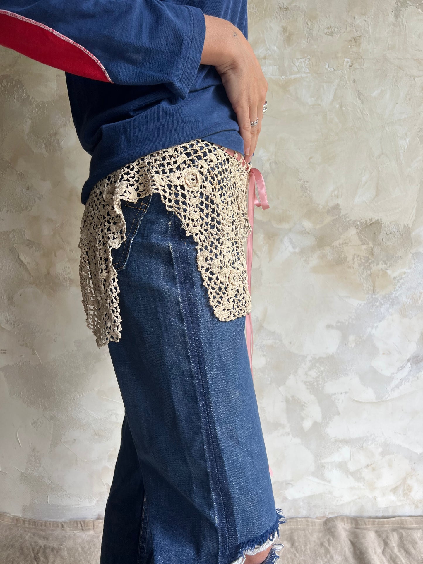 Antique Crochet Waist Accessory