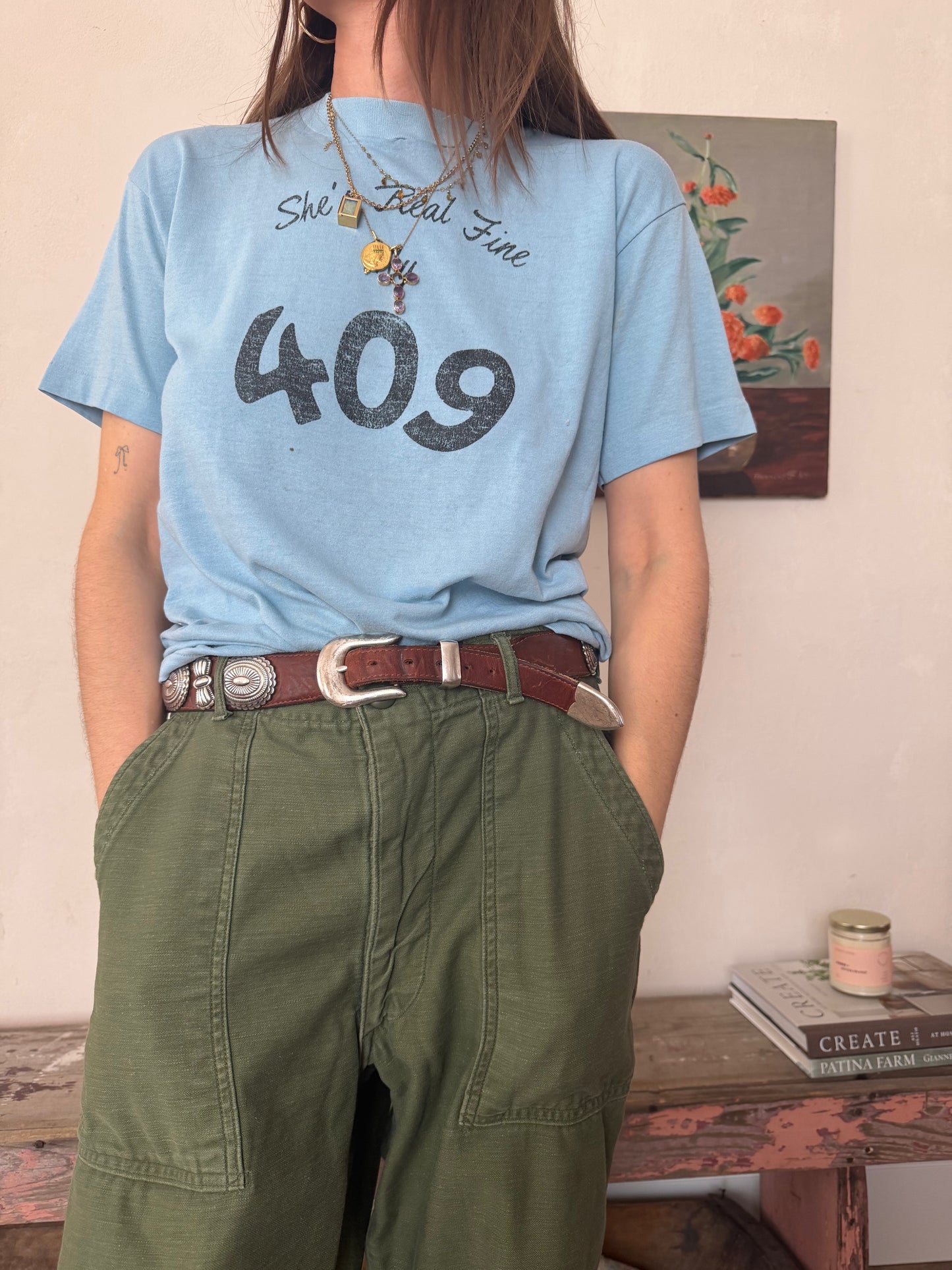 Baby Blue 409 Tee