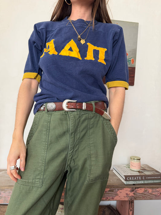 Navy Varsity Tee