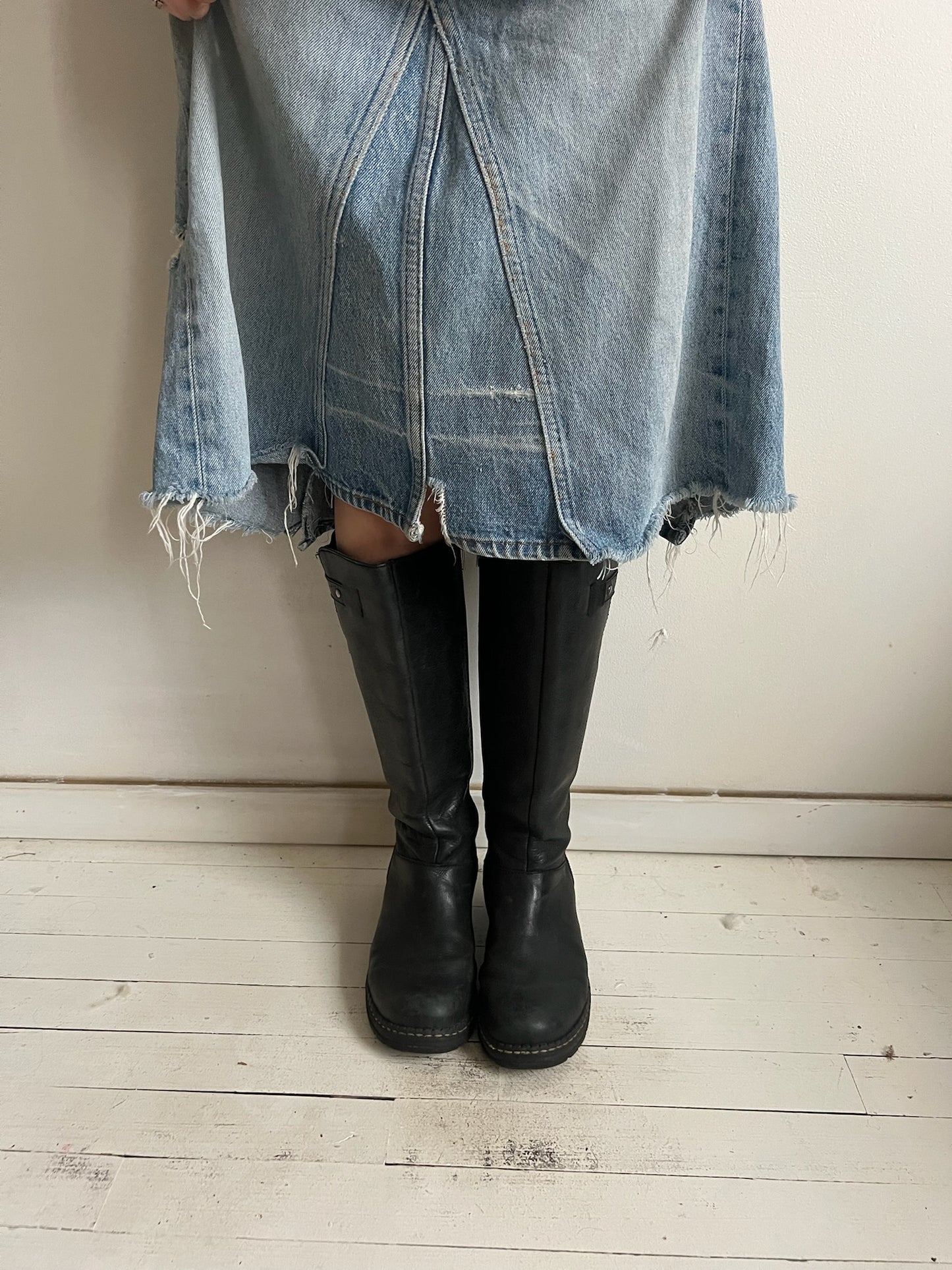 Black “Born” Zip Up Tall Boot