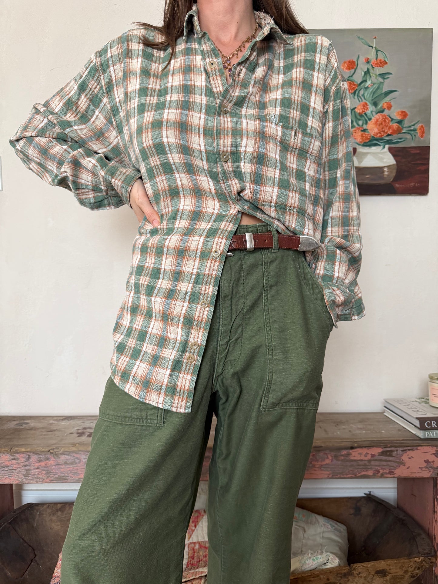 Suuuper Worn Plaid Button Up