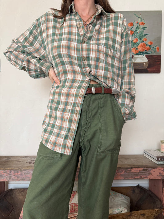 Suuuper Worn Plaid Button Up