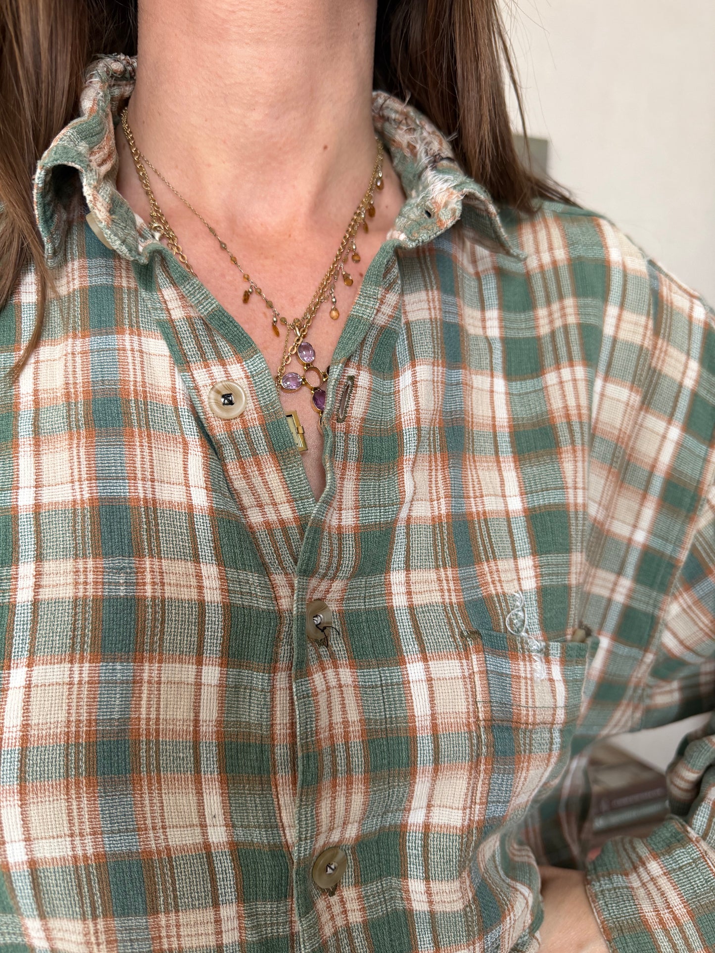 Suuuper Worn Plaid Button Up