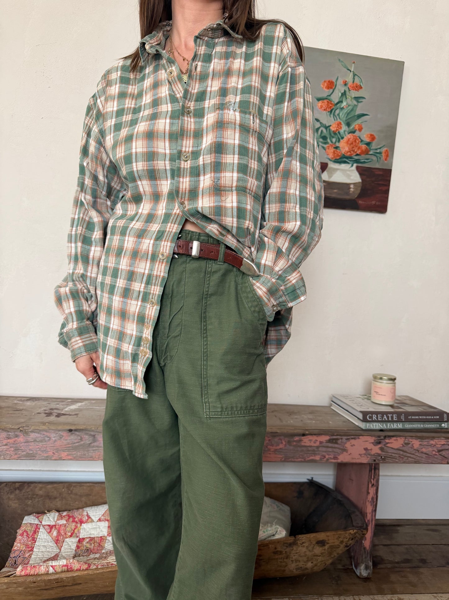 Suuuper Worn Plaid Button Up