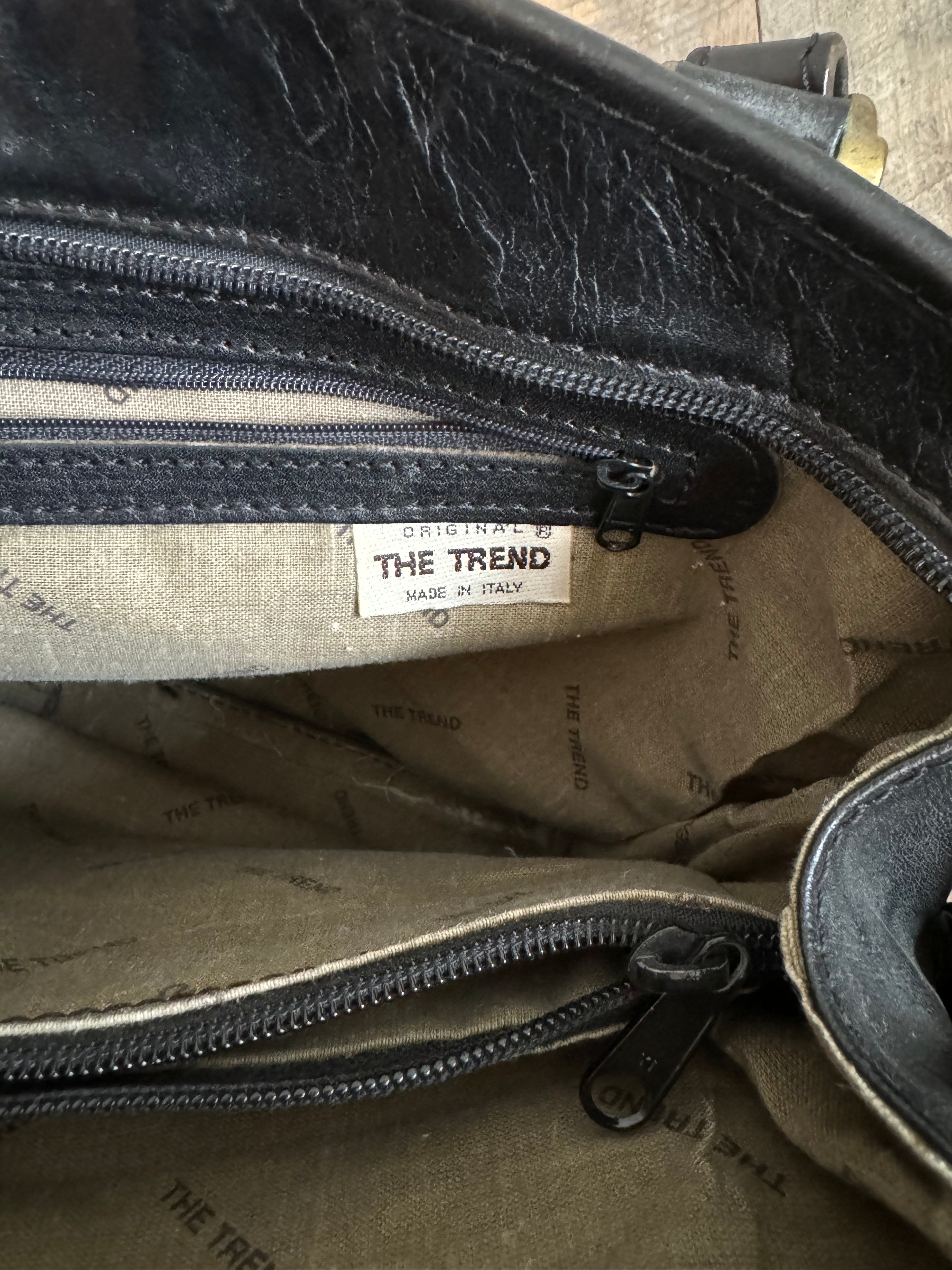 The Trend Italian Leather Black Bag