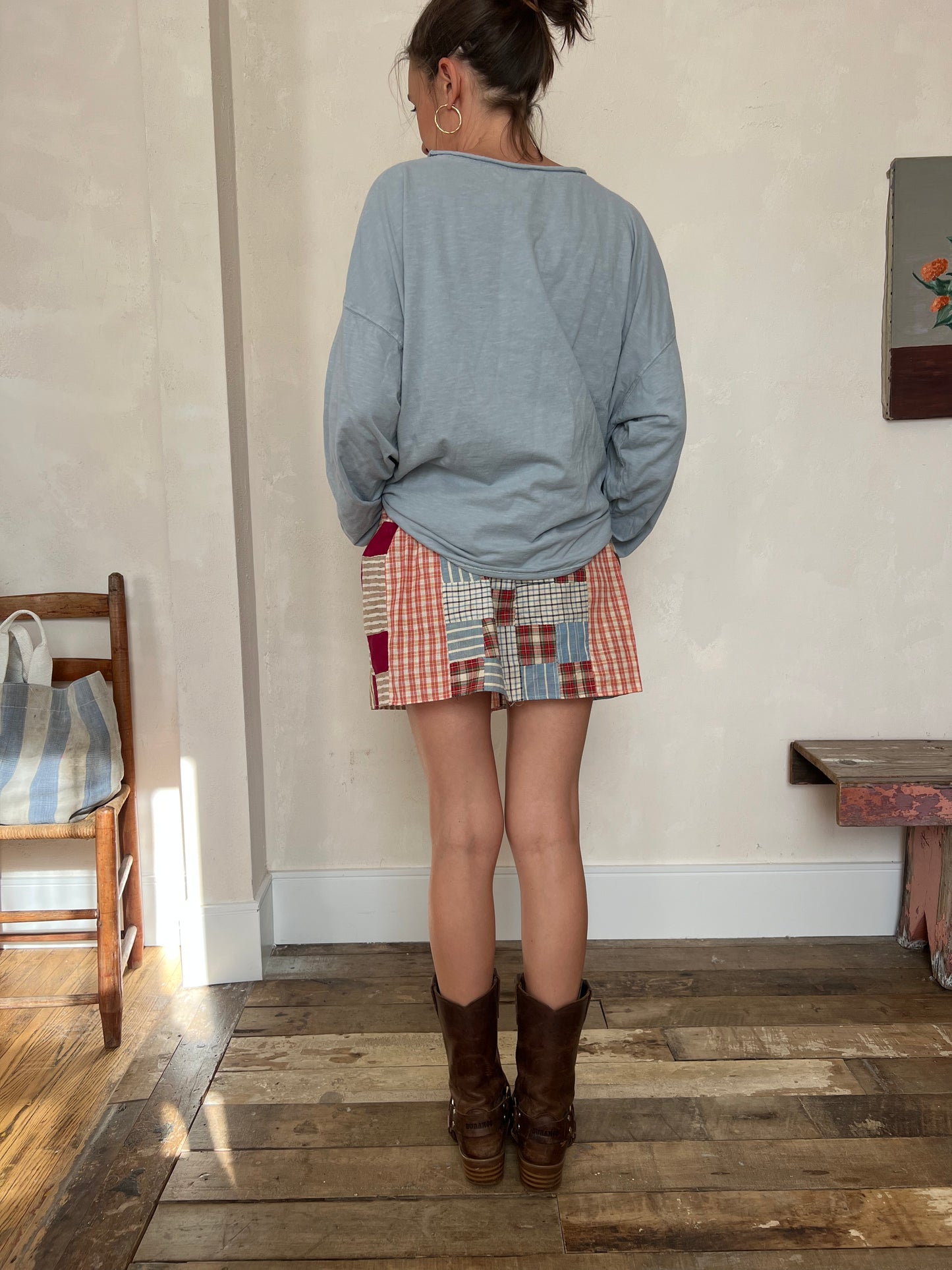 Reworked Patchwork Mini Skirt
