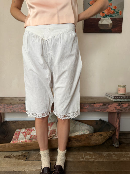 Italian White Cotton Bloomers