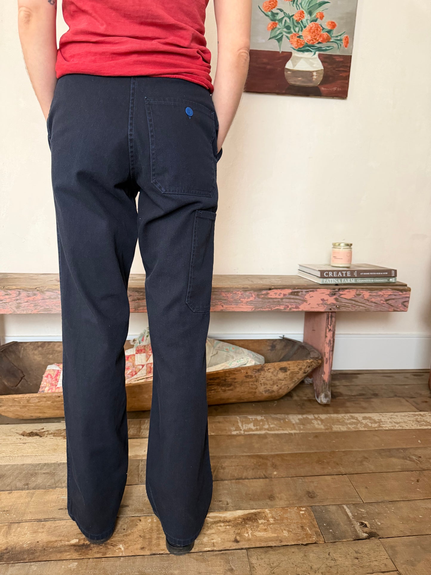Overdyed Navy/ Black Work Pants