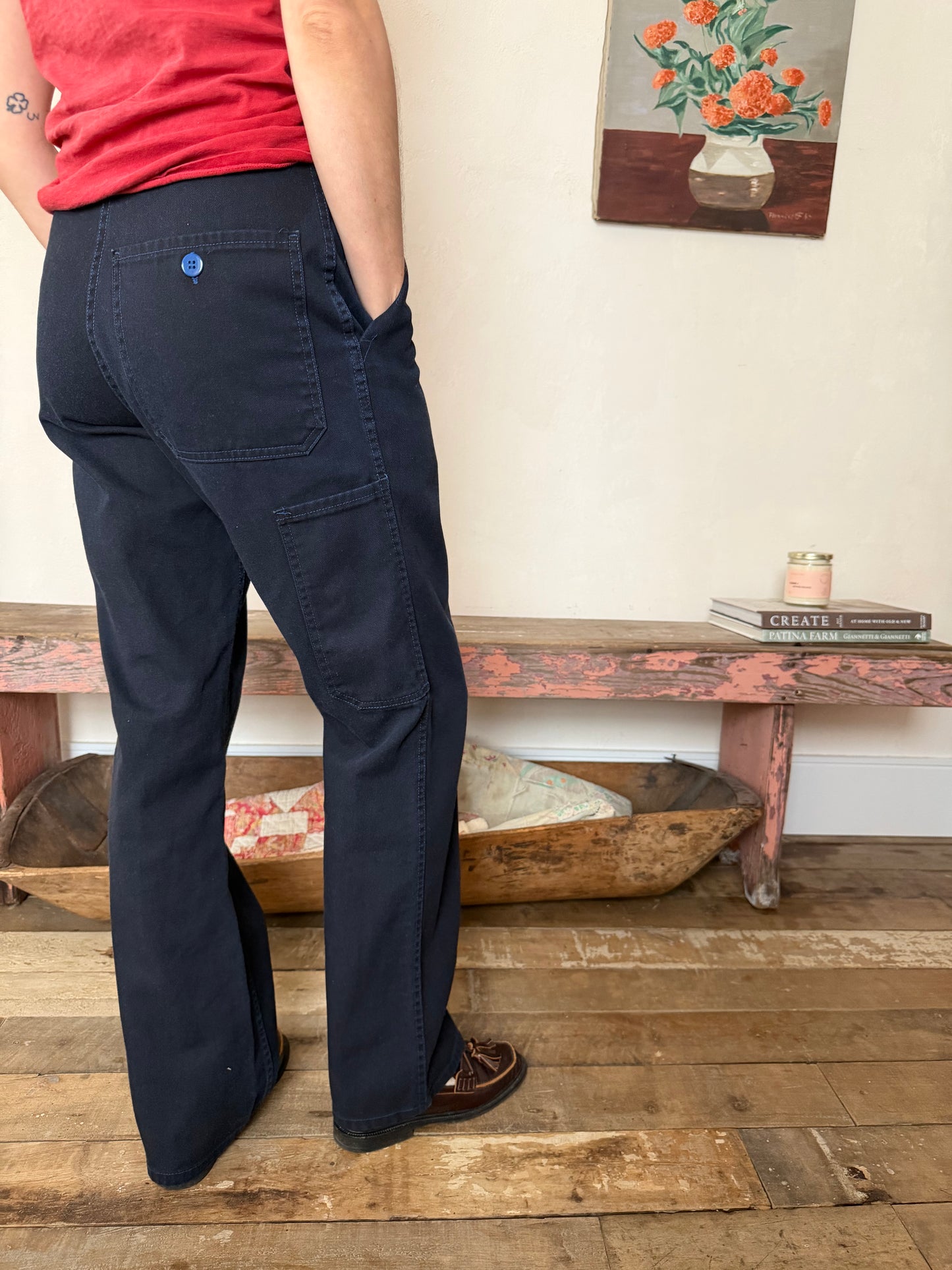Overdyed Navy/ Black Work Pants
