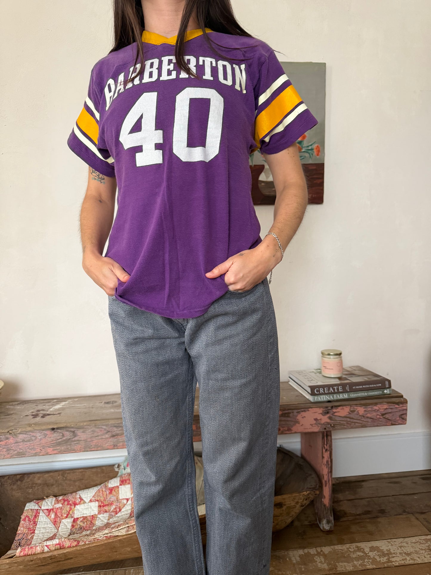 Stokes Purple Varsity Tee