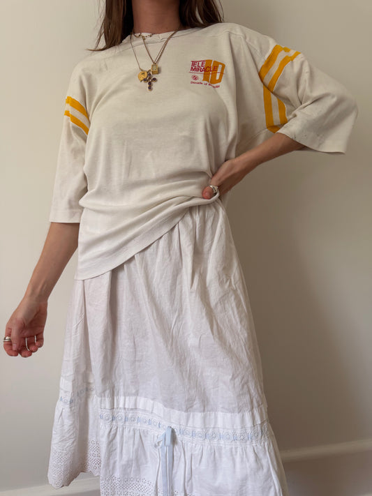 Yellow Striped Varsity V-Neck