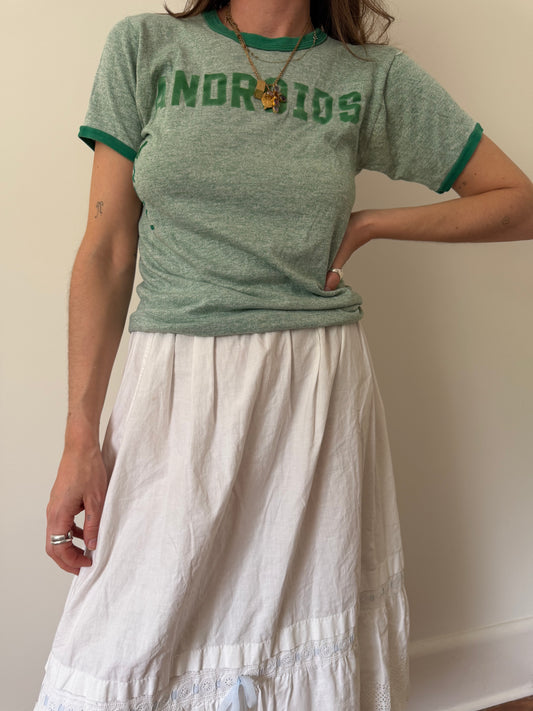 70s Green Androids Ringer Tee