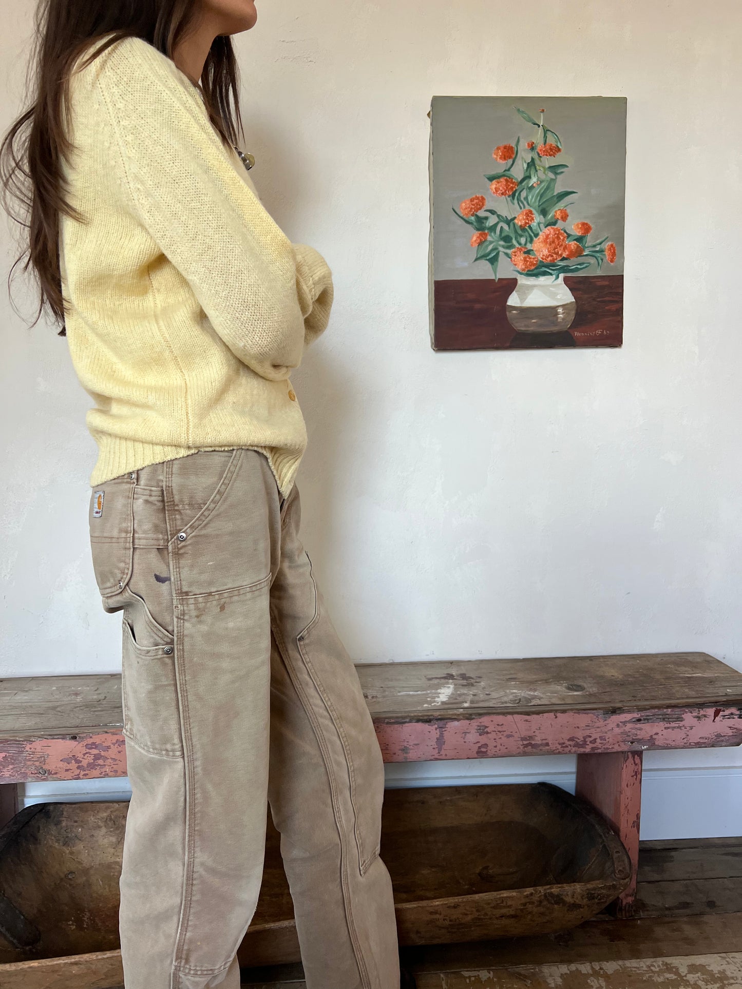 Butter Yellow Wool Cardigan