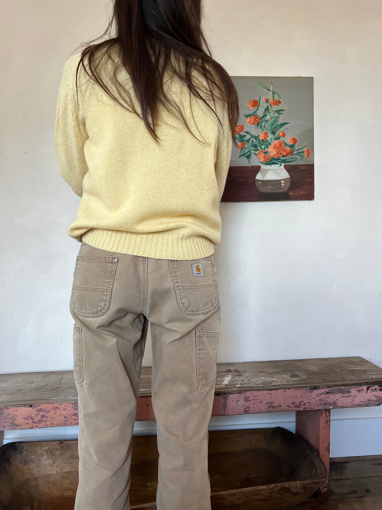 Butter Yellow Wool Cardigan