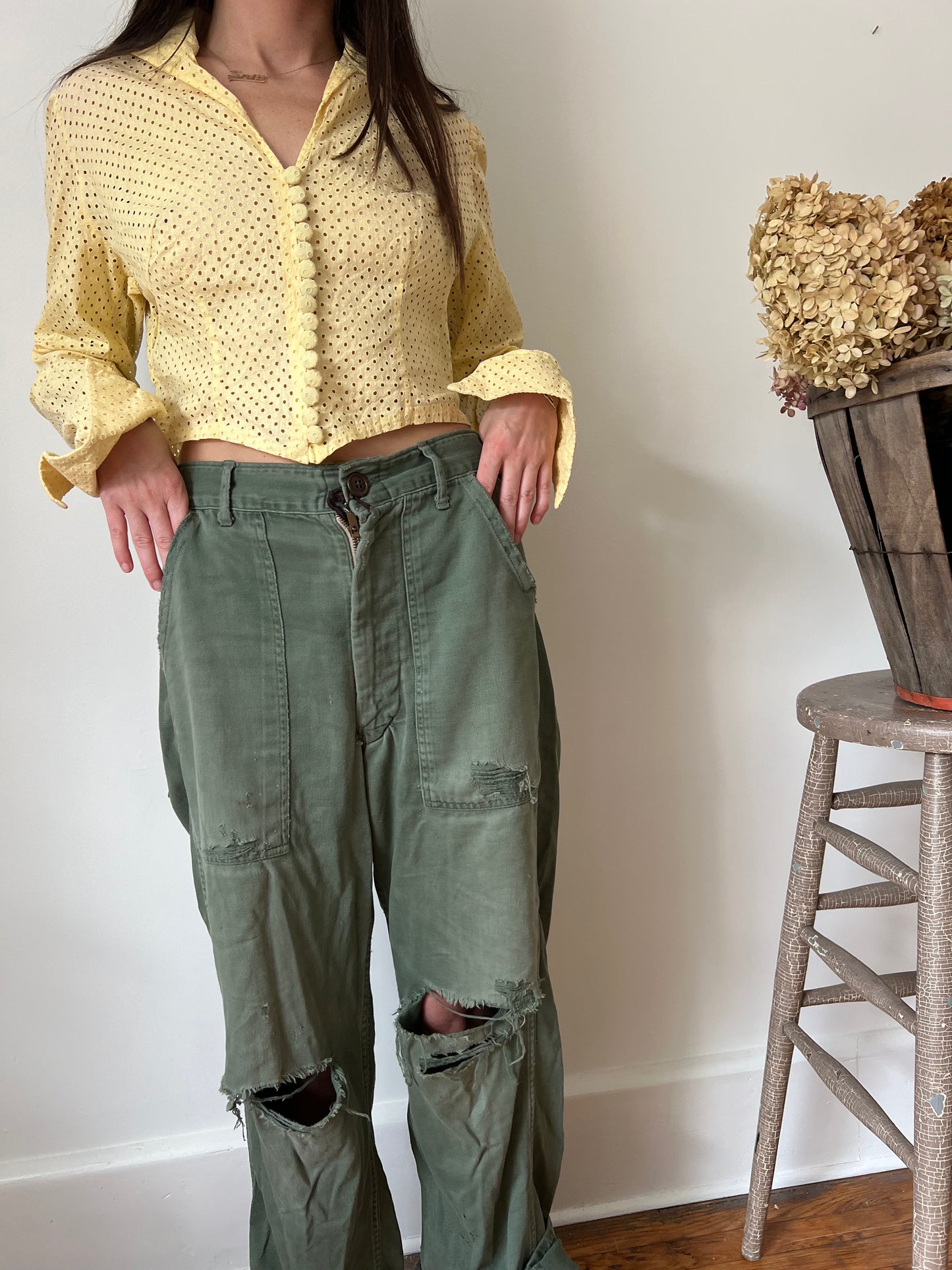 1940s Baby Yellow Blouse