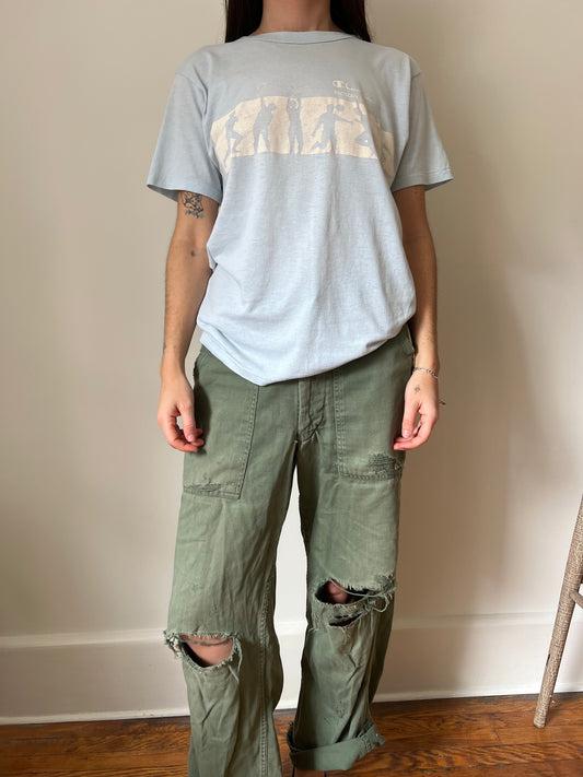 Baby Blue Champion Basketball Tee