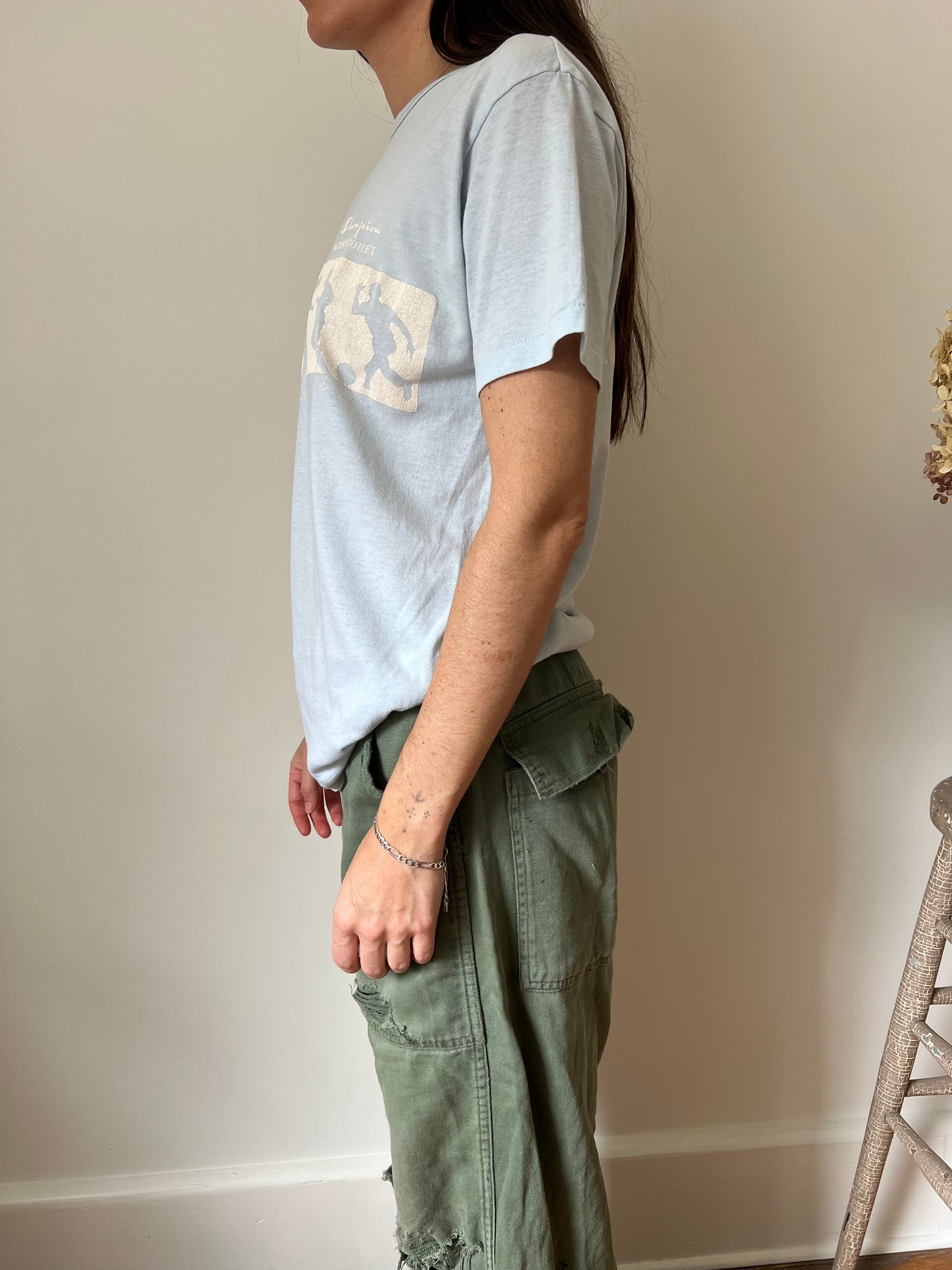 Baby Blue Champion Basketball Tee