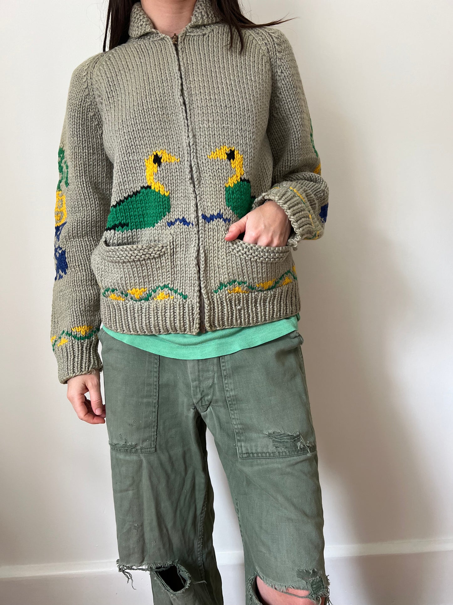 Sage Green Duck Sweater