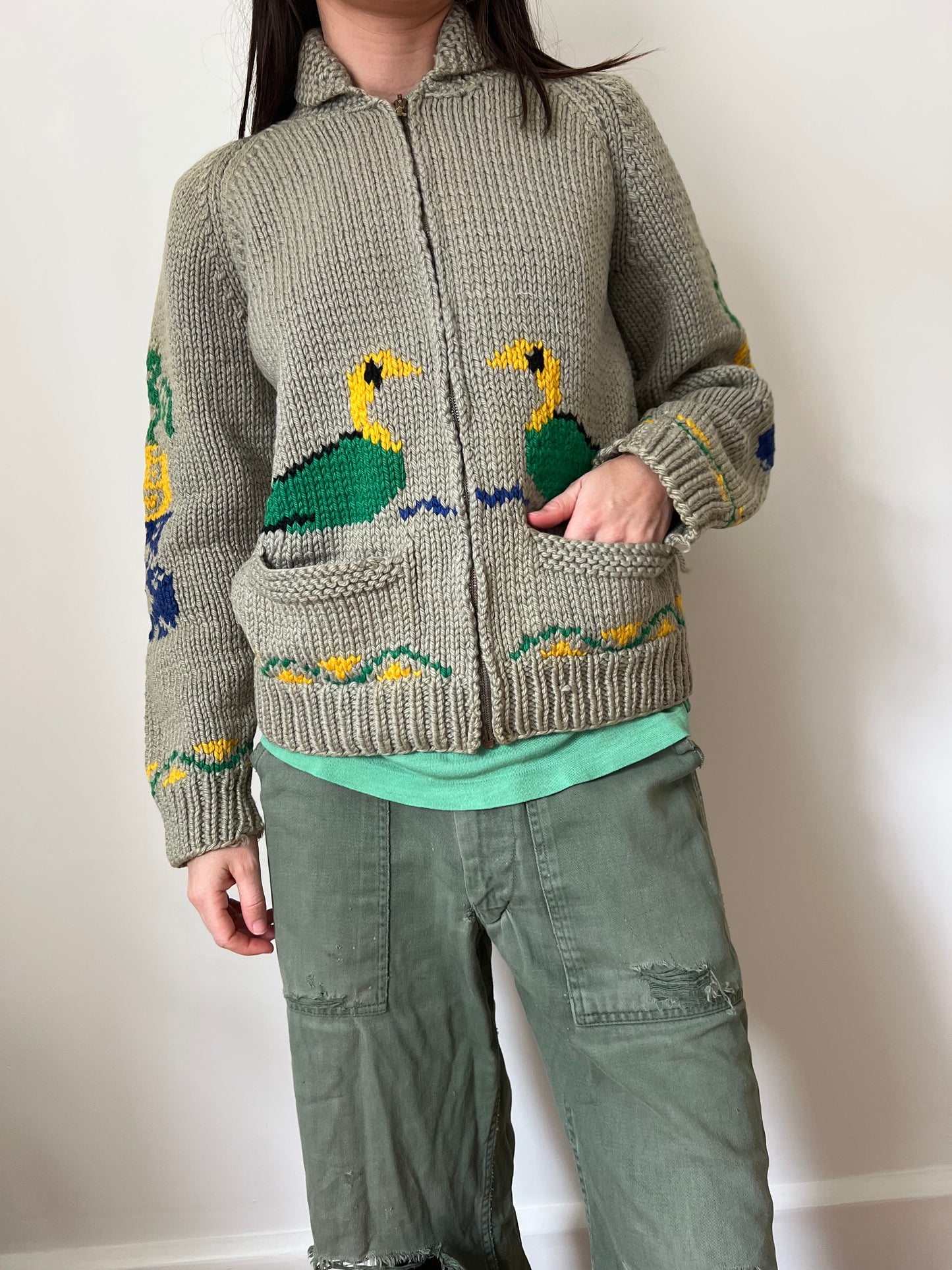 Sage Green Duck Sweater