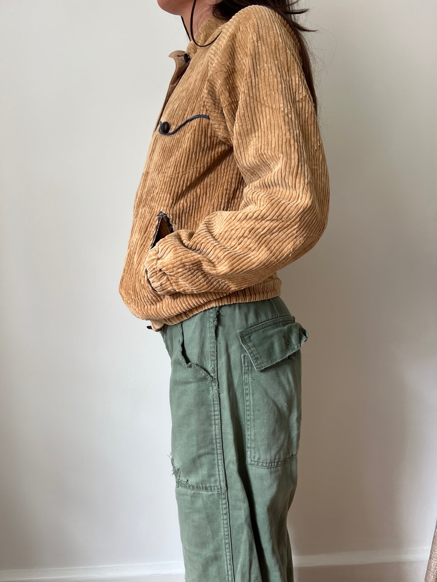 70s Corduroy Light Bomber Jacket