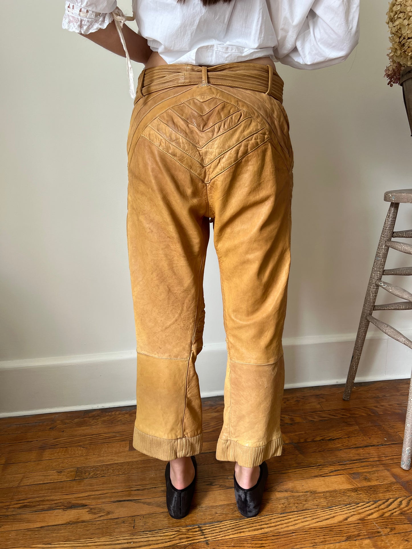 Marni Leather Moto Pants