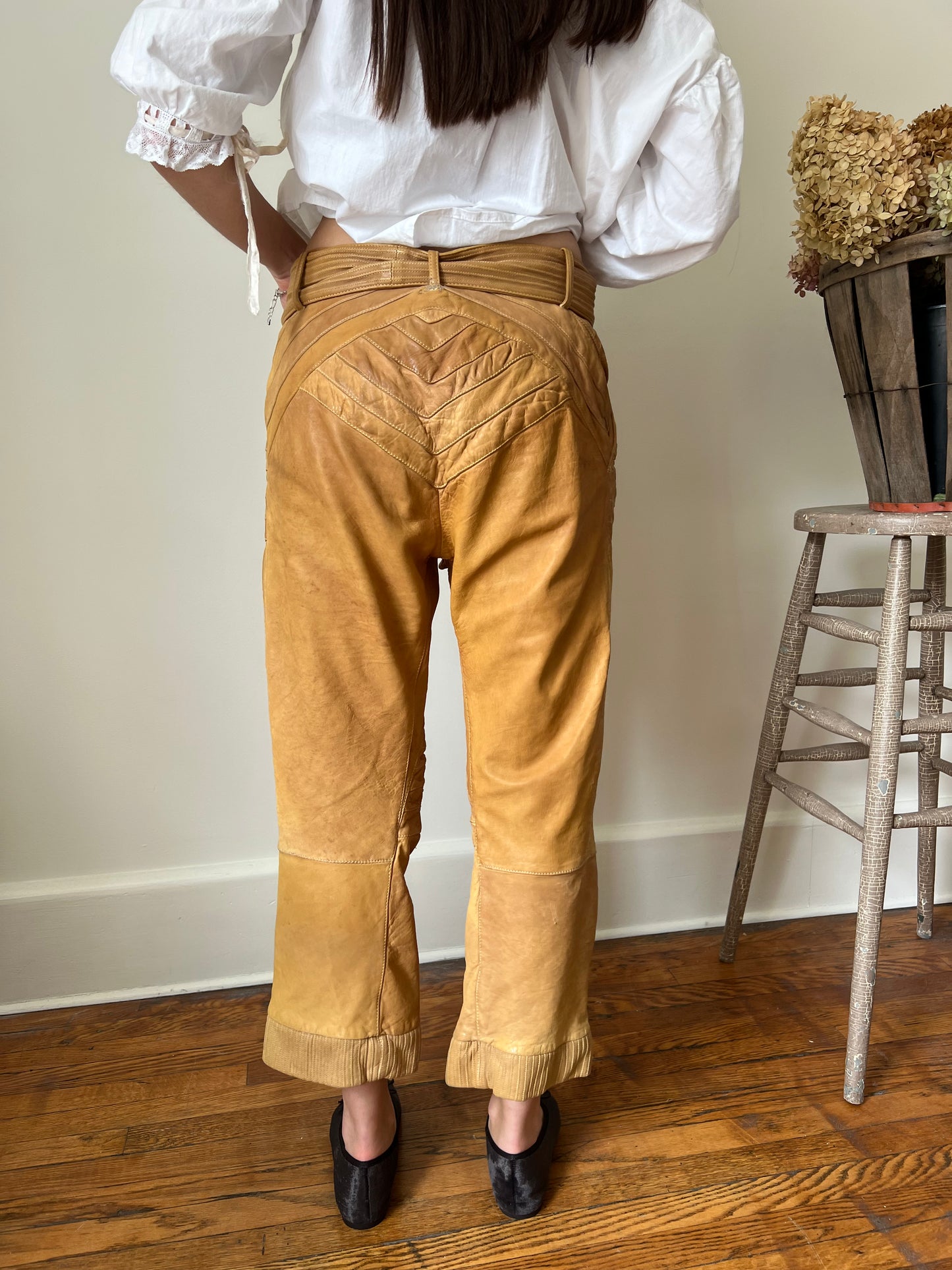 Marni Leather Moto Pants