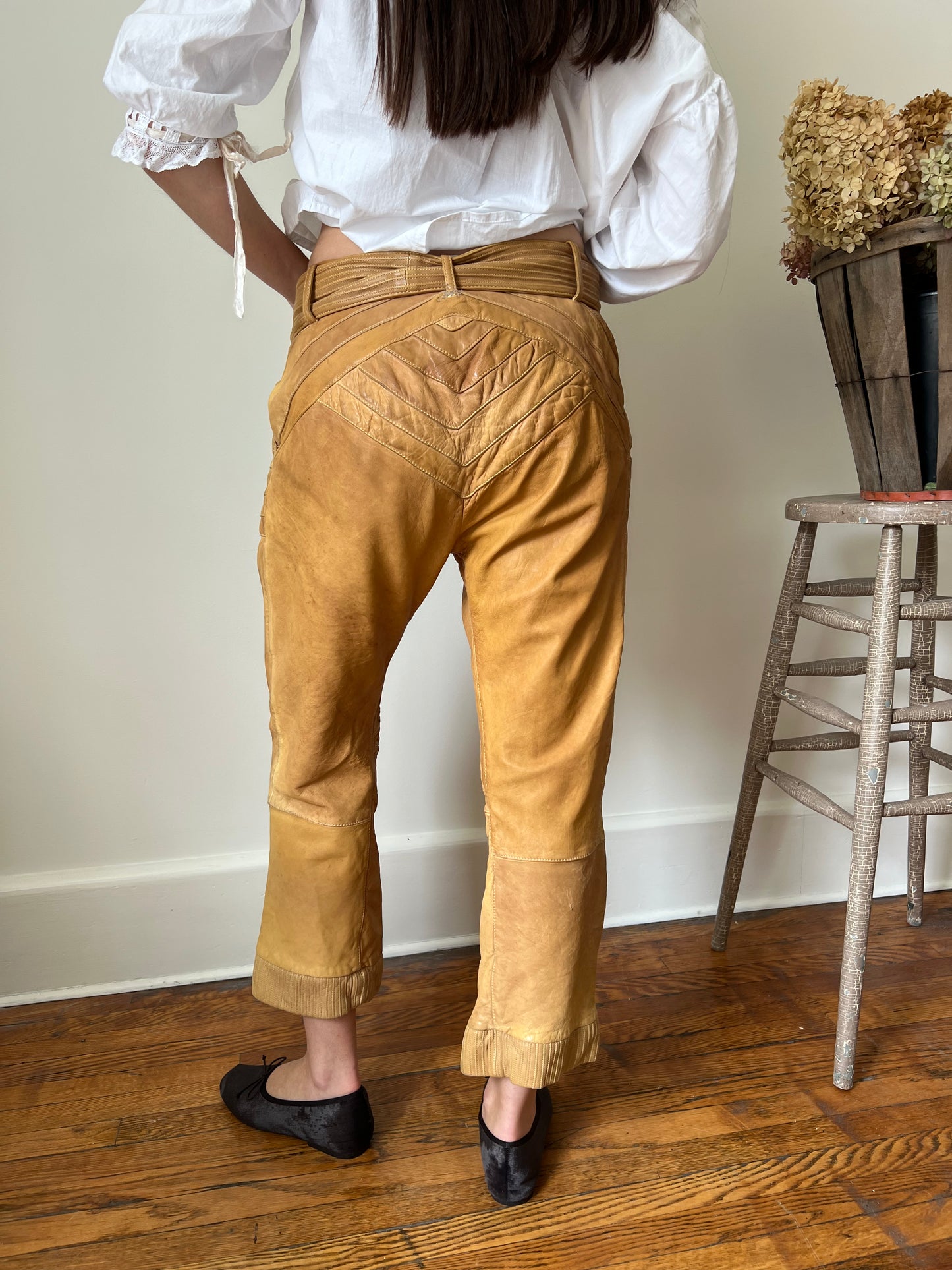 Marni Leather Moto Pants