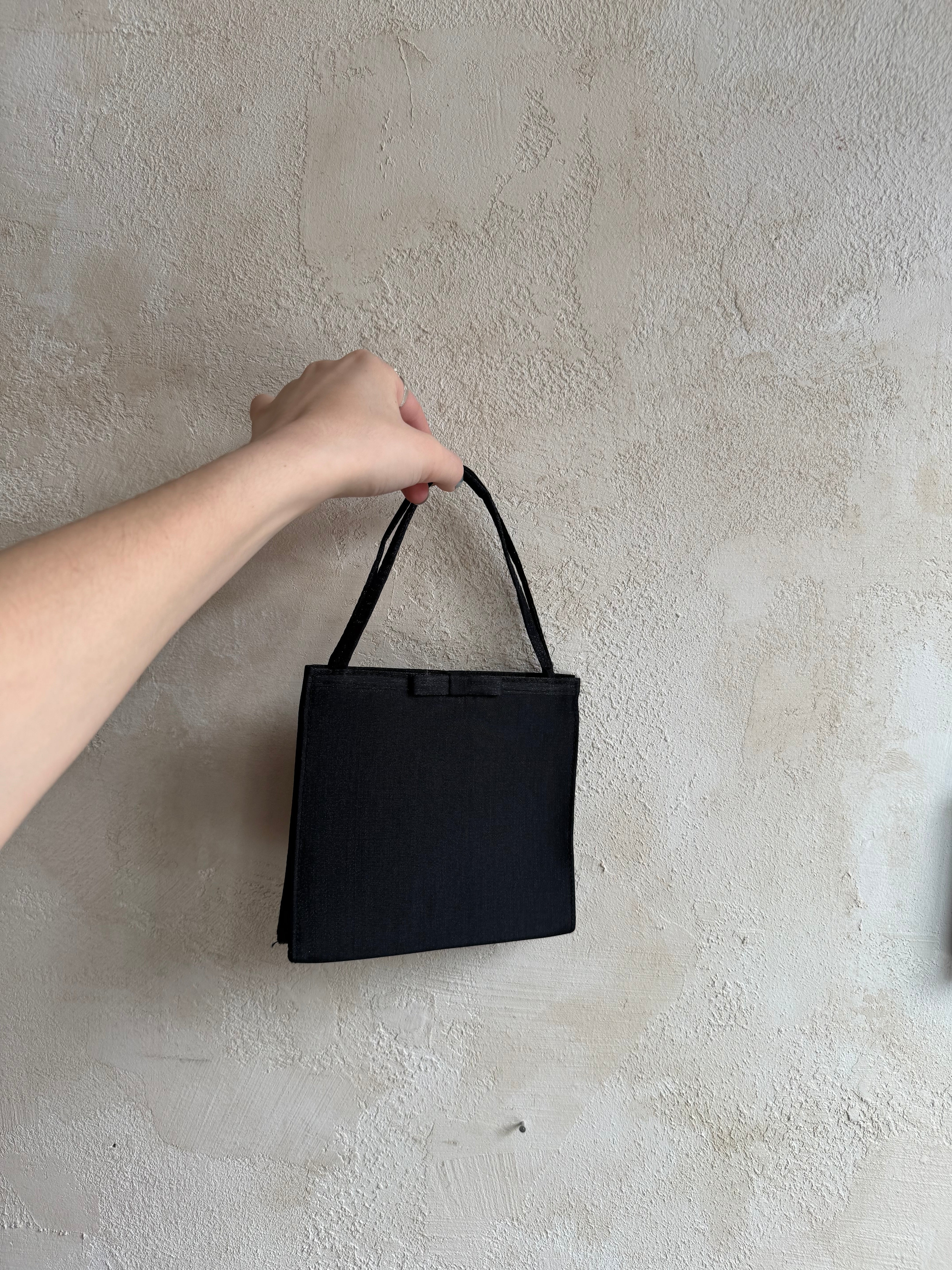 Black Mini Handbag with Bow