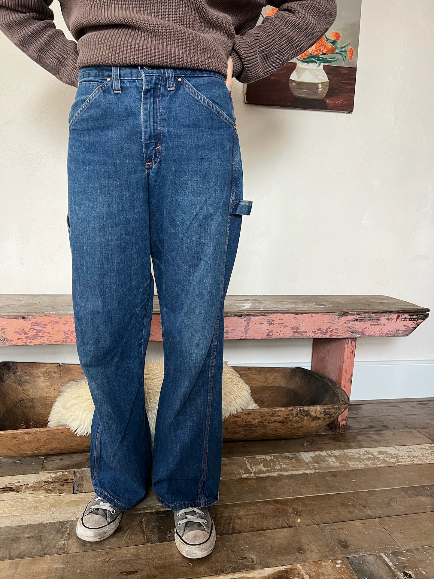 Dark Wash Painter Denim Pant