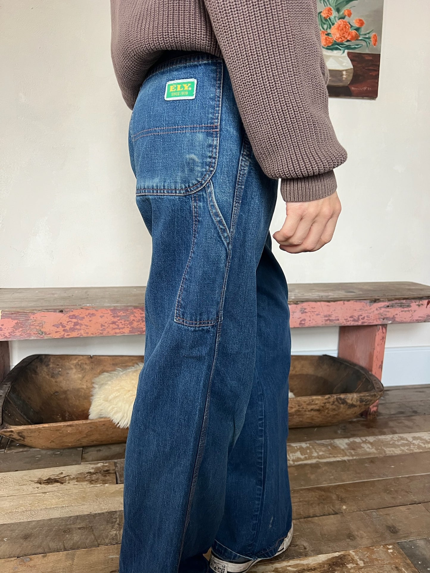 Dark Wash Painter Denim Pant