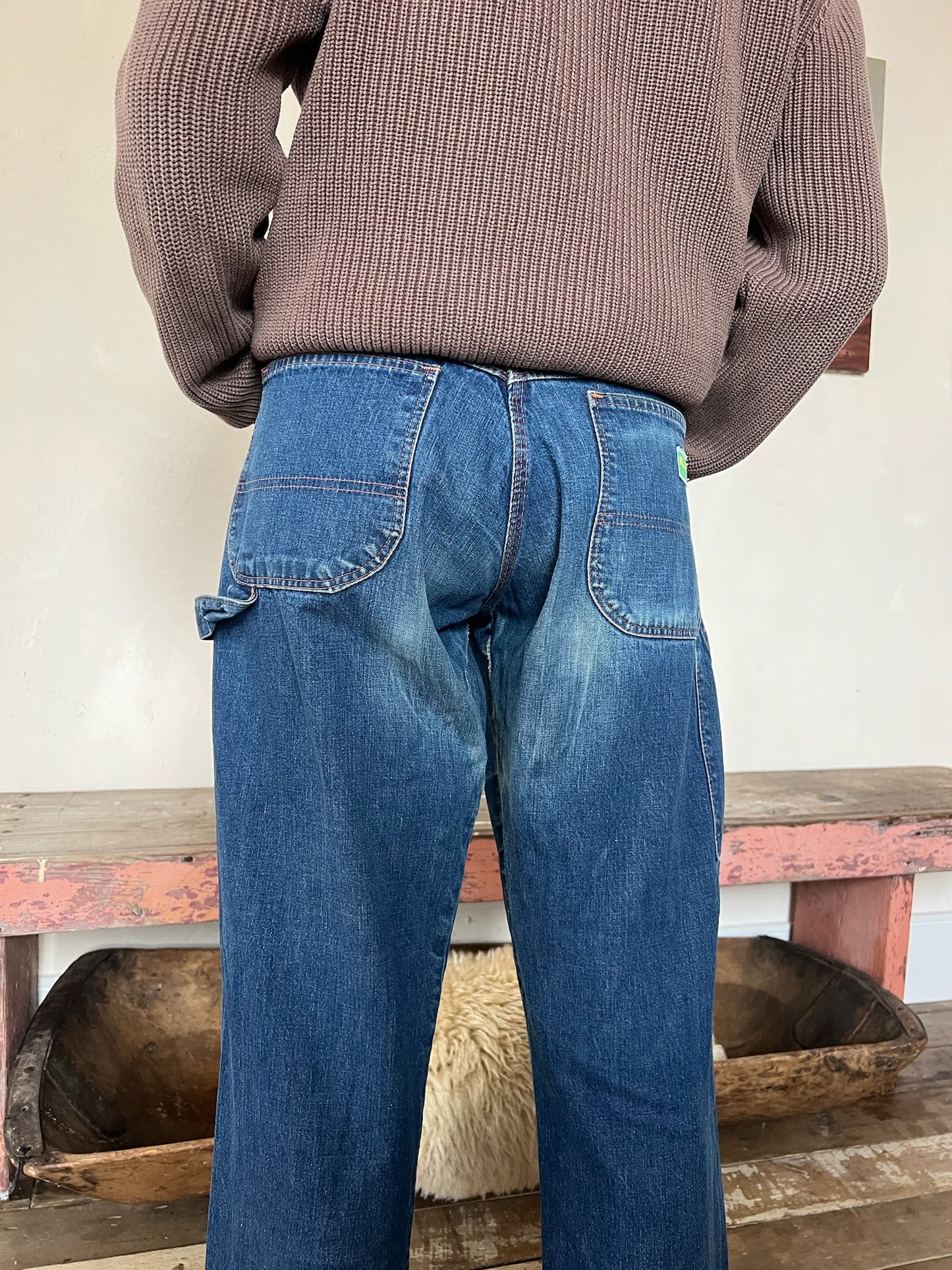 Dark Wash Painter Denim Pant